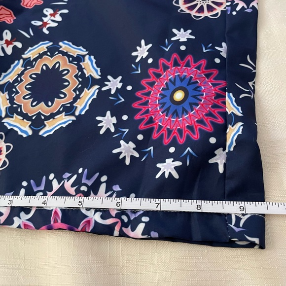🔻2/$30.00 🔻Size XL Pantalon navy & floral pull-on pants with side pockets.  NWOT - Picture 6 of 9